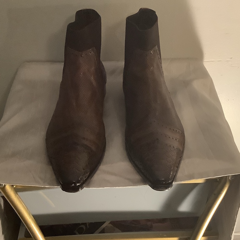 Men's Elegant Brown Leather Boots